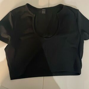 Black crop top
